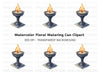 Mystical Fire Chalice with Tarot Cards Clipart Bundle