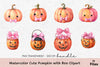 Cute Pumpkin Boo Clipart Bundle
