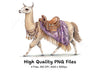 Llama with Ornate Saddles Clipart Bundle