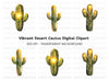 Sparkling Cactus Clipart Bundle