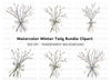 Winter Twig Bouquets Clipart Bundle
