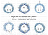 Forget Me Not Wreaths with Initials Clipart Bundle