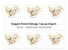 Elegant Floral Teacup Clipart Bundle
