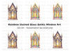 Vibrant Stained Glass Window Clipart Bundle