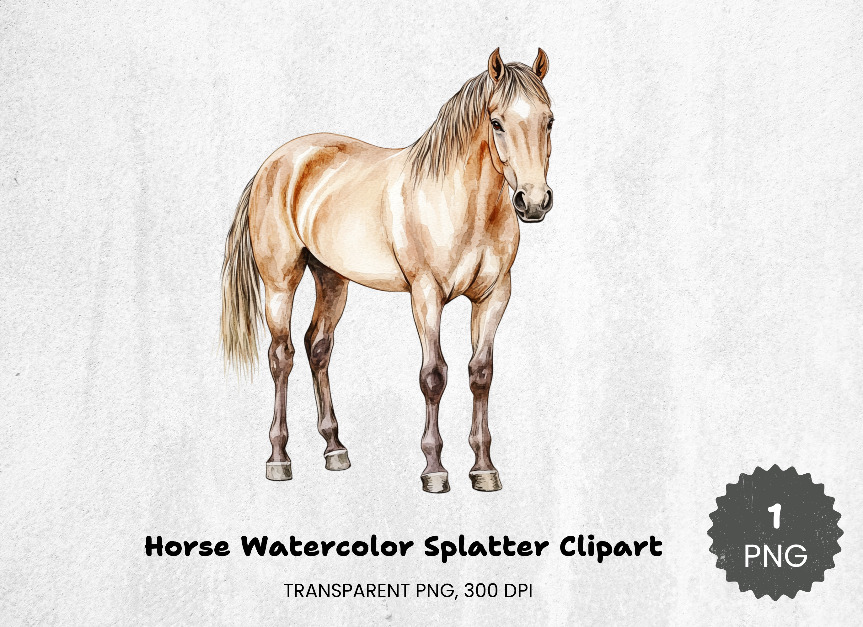 Horse Splatter Clipart Bundle