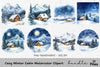 Snowy Mountain Cabin Clipart Bundle