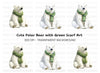 Cute Winter Polar Bear Clipart Bundle