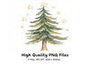 Minimalist Christmas Tree Clipart Bundle