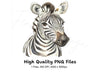 Zebra Head Clipart Bundle