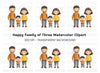 Family of Three Clipart Bundle