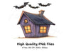 Spooky Haunted House Clipart Bundle