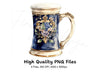 Elegant Floral Beer Steins Clipart Bundle