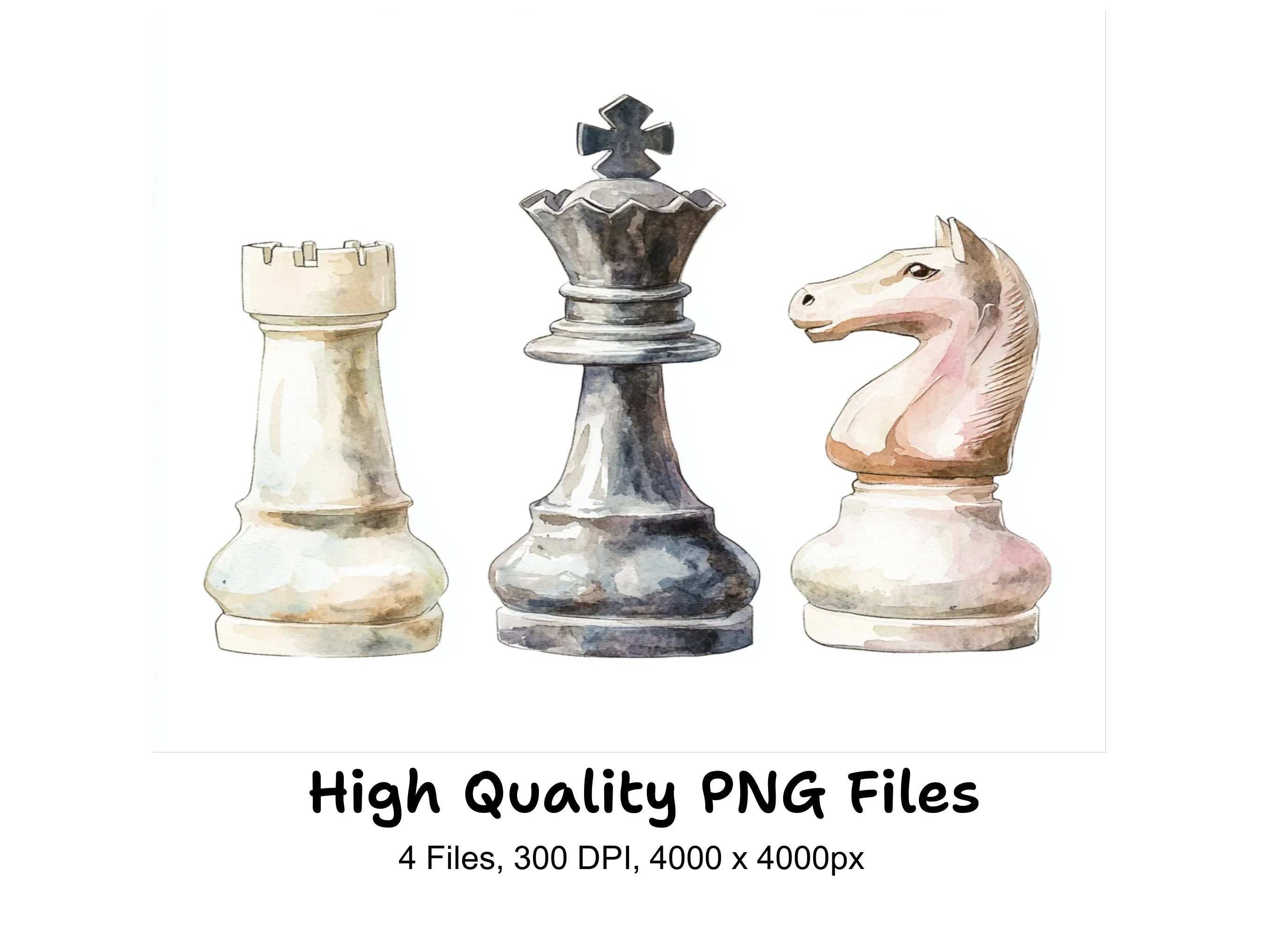 Chess Pieces Board Clipart Bundle