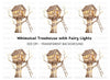 Cozy Treehouse with Glowing Lights Clipart Bundle
