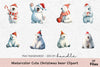 Cute Christmas Bear Clipart Bundle