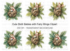 Sleeping Fairy Sloth Tropical Clipart Bundle