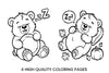 Cute Sleeping Bear Coloring Books