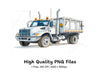 White Dump Truck Clipart Bundle