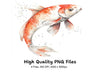 Elegant Koi Fish Clipart Bundle