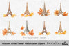 Autumn Eiffel Tower Clipart Bundle