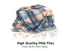 Quilted Blanket Clipart Bundle
