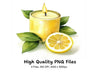 Lemon Candle Illustration Clipart Bundle
