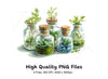 Herbal Glass Bottles Clipart Bundle