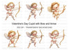 Playful Cupid with Bow and Arrow Clipart Bundle