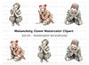 Clowns Praying Clipart Bundle