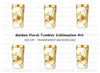Vintage Sepia Floral Tumbler Clipart Bundle
