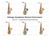 Saxophone Clipart Bundle