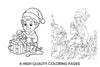 Christmas Elf Decorating with Lights Coloring Books