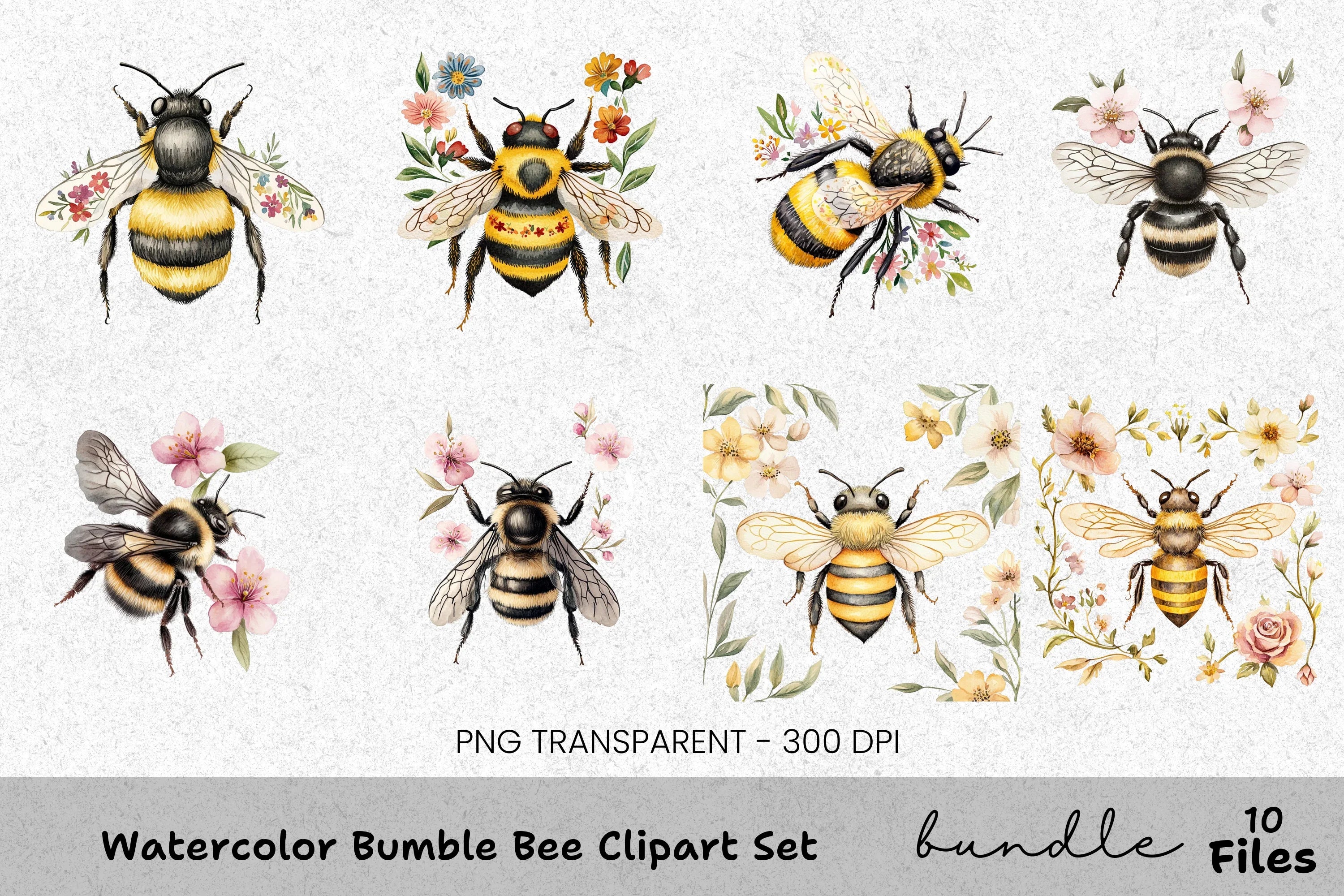 Bumble Bee Clipart Bundle