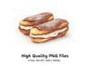 Delicious Cream-Filled Eclairs Clipart Bundle