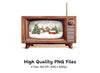 Christmas Village TV Clipart Bundle