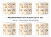 Cute Kitten Clipart Bundle