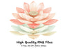 Elegant Lotus Flower Clipart Bundle