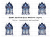 Gothic Stained Glass Window Clipart Bundle