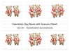 Sweet Bear Couple with Scarves and Hearts Clipart Bundle