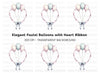 Pastel Balloons and Ribbon Clipart Bundle