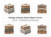 Vintage Suitcase Stack Clipart Bundle