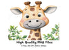 Adorable Baby Giraffe Clipart Bundle