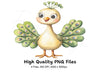 Charming Peacock Clipart Bundle