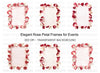 Rose Petal and Bud Frames Clipart Bundle