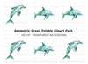 Geometric Dolphin Clipart Bundle