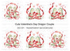 Cute Dragon Couple Valentine Clipart Bundle