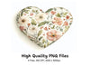 Elegant Botanical Heart Clipart Bundle