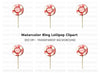 Round Striped Lollipop Clipart Bundle