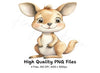 Cute Baby Kangaroo Clipart Bundle