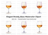 Elegant Wine Glasses Clipart Bundle